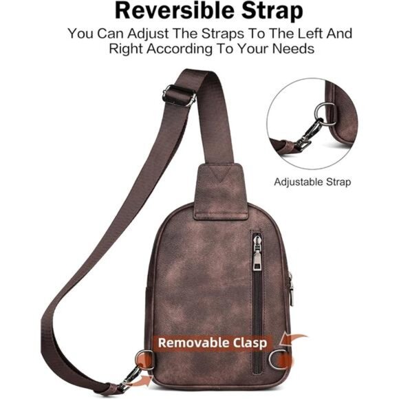 Sling Bags for Women Crossbody Bags, Designer PU Leather Sling Purse - Picture 6 of 6